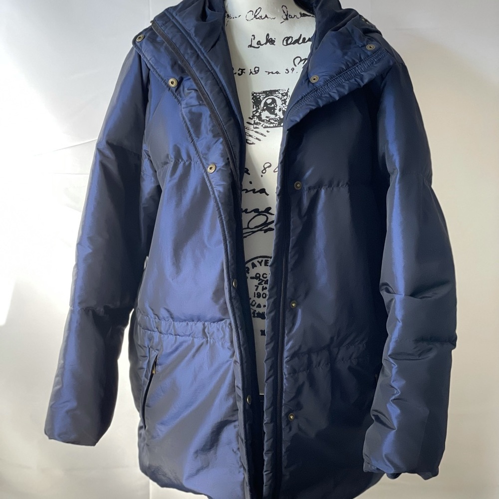 Womens Polo Ralph Lauren Large Metallic Blue Winter Jacket See Description